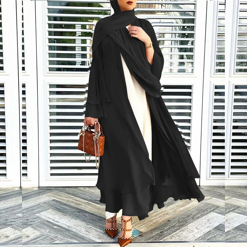 

Modern women ladies fashionable skirt jubah kaftan jalabiya robe long maxi middle east islamic clothing abaya dubai muslim dress, 4 colors