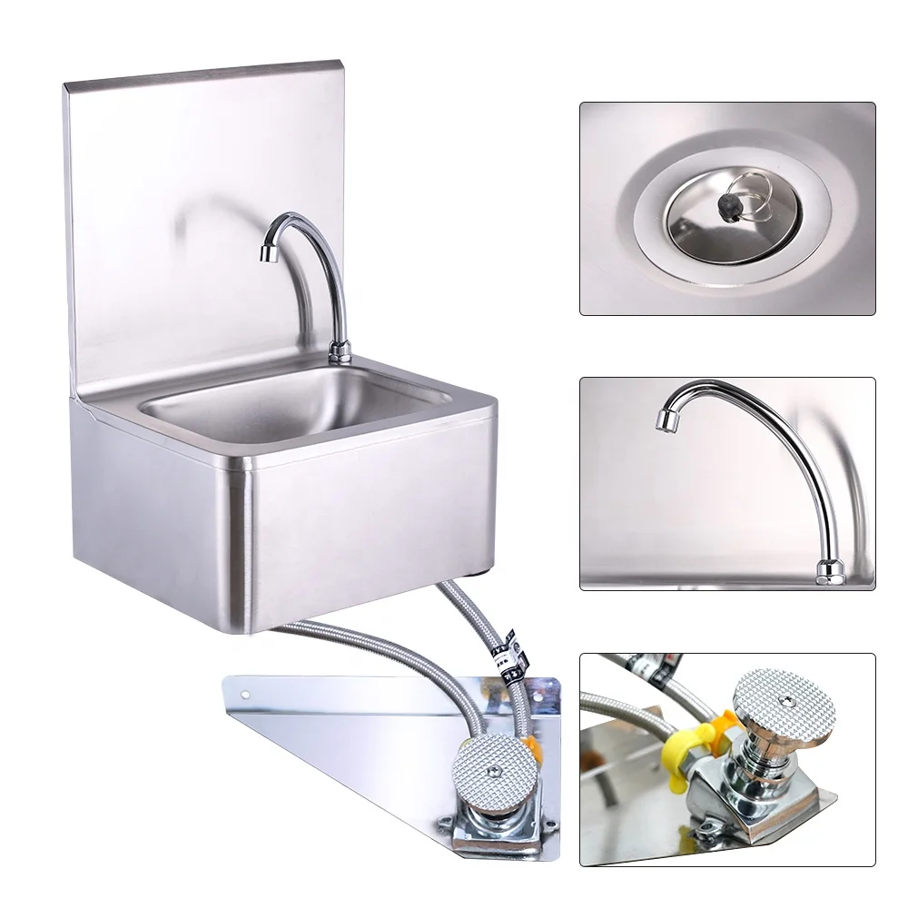 Stainless Steel Foot Pedal Sink Foot Hand Washing Sink Buy Foot Pedal