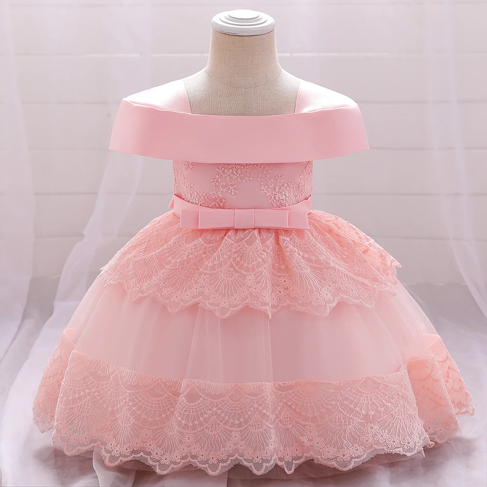 

MQATZ Children Clothes Dresses Summer Frock Design Picture Newborn Baby Girl Party Dress, Red,pink,champagne,white