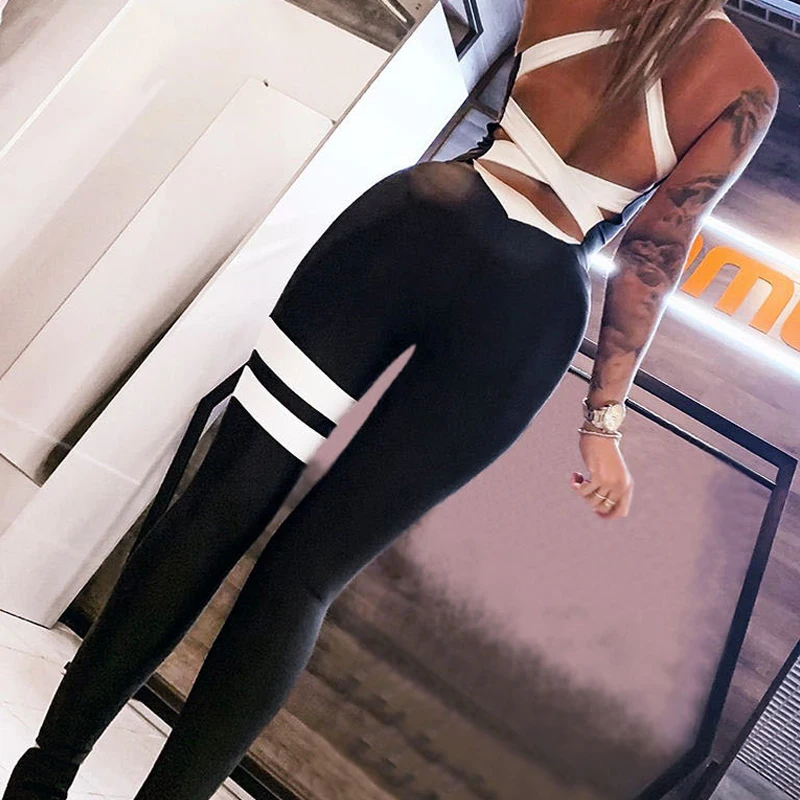 

Backless Jumpsuit Wholesale Ladies Girls Sports Yoga Suit Custom Fitness Women Workout Gym Clothes, As picture