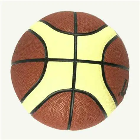 

Cheap price durable PU Leather 12 panels official basketball for man training basketball game, Brown