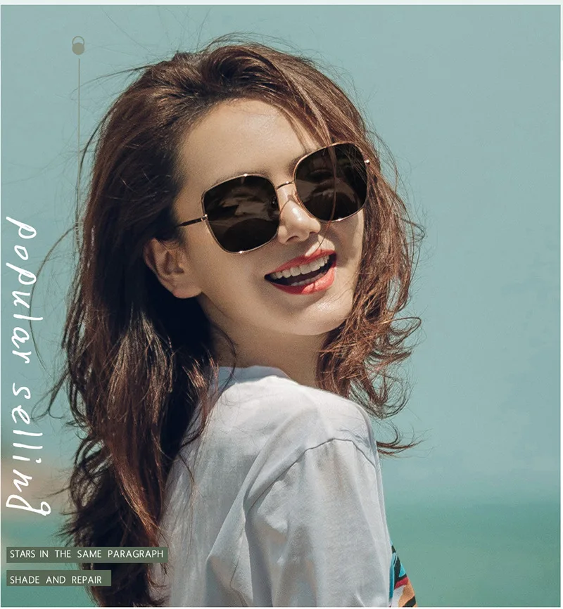 

MJ-0117 Thick With Ins Fashion Personality Sea Retro Metal Frame 2021 Fashion Sunglasses