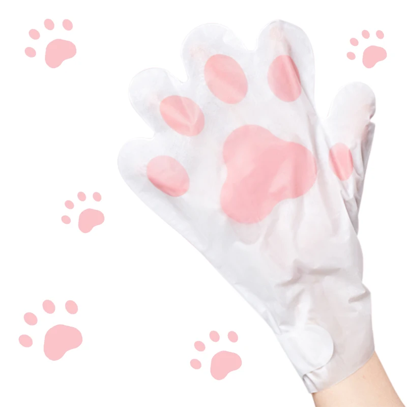 

OEM/OBM Hand Care Pinting Cat Claw Natural Vegan Rose Extract Moisturizing Nourishing Baby Hand Mask