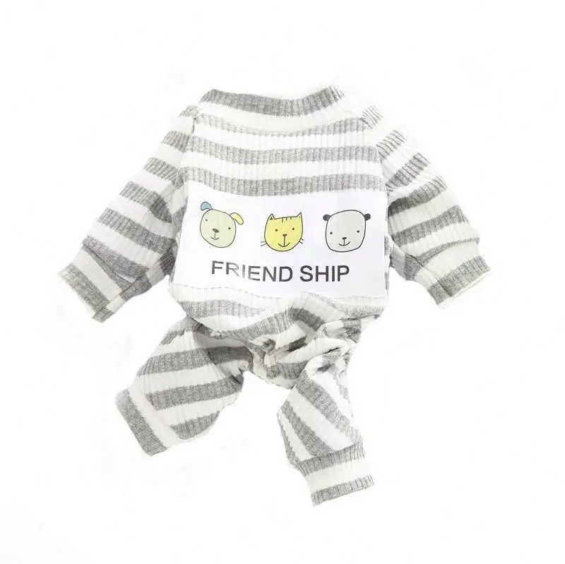 

Pet Dog Clothes Striped Jumpsuit Pajamas Dog Coats Dog Clothing french bulldog Chihuahua Puppy Knitted Coat Pet Apparel, Many colors