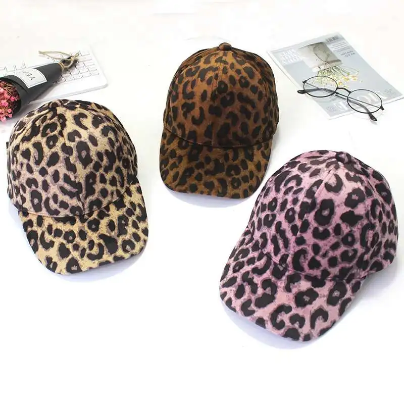 
fashion 2020 kids leopard baseball headgear Parents and children sports Hats 