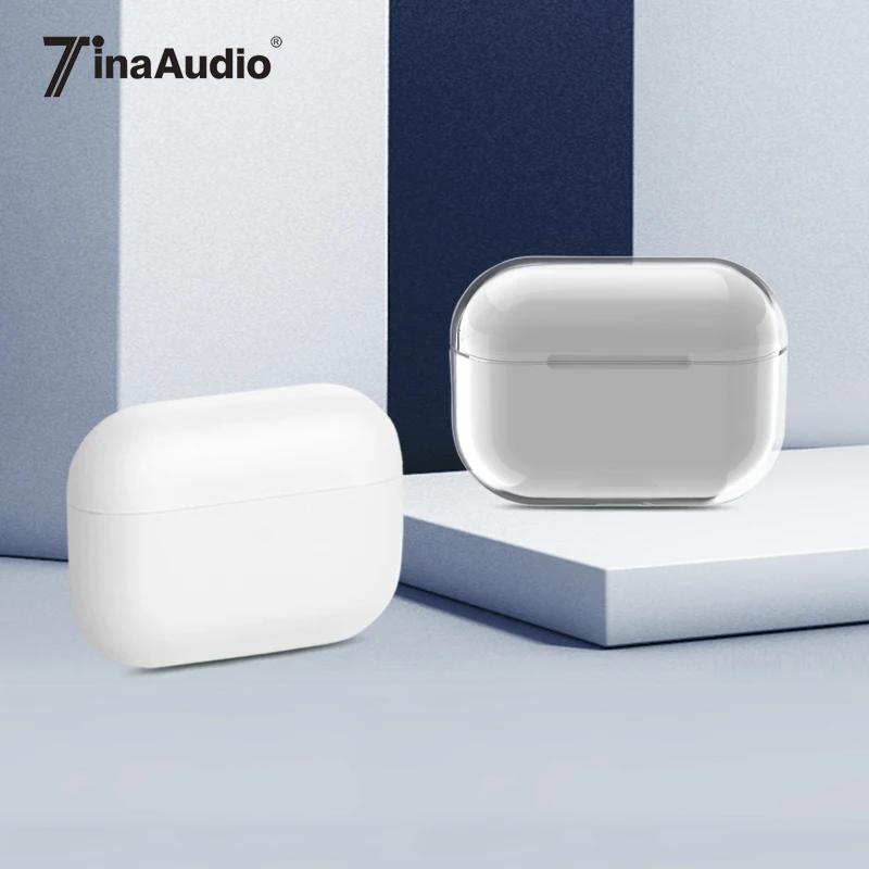

Top10 airpodspro white color PC cover Clear case for use with airpods pro