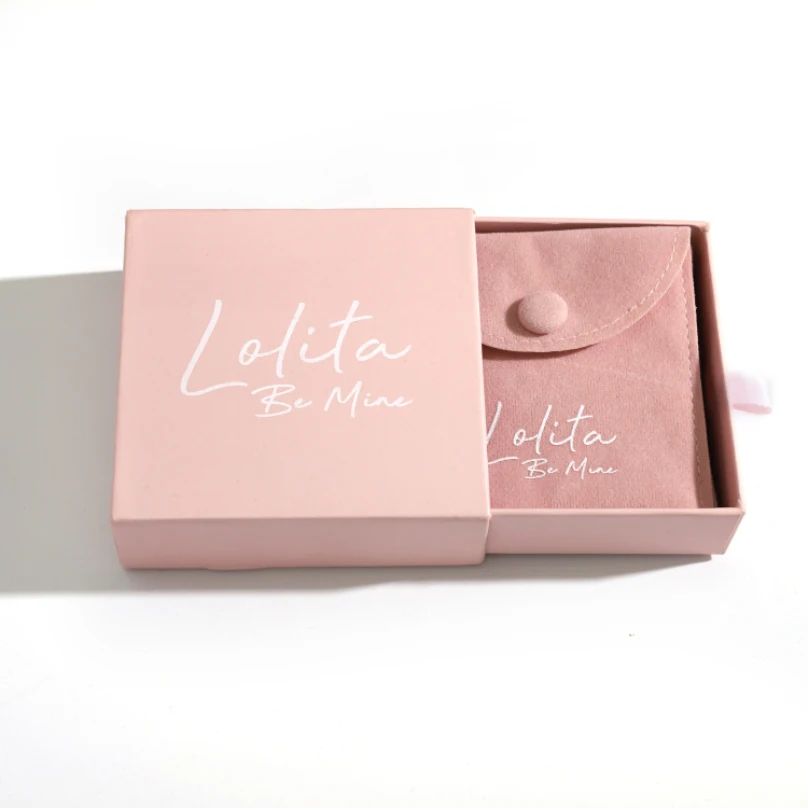 

Nice Drawer Box Packaging with velvet pouch inside, Customized