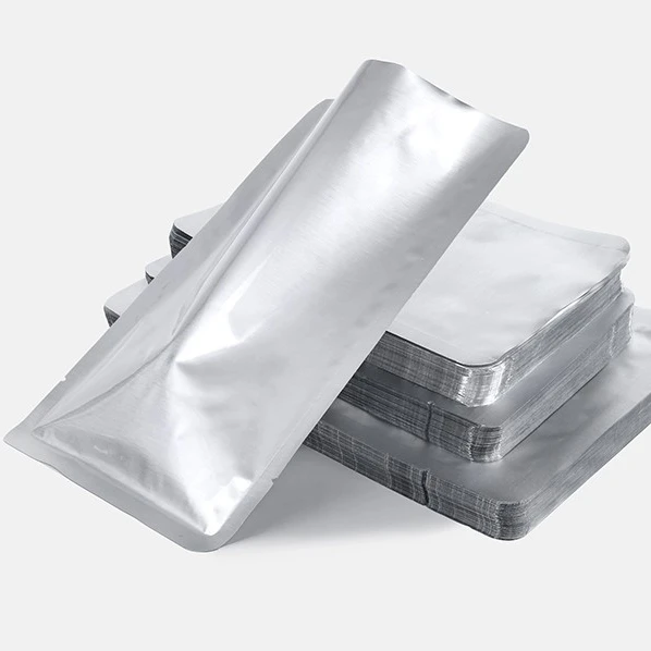 

Silver Food Grade Vacuum Heat Sealable Aluminum Foil Bag Open Top Mylar Foil Packing Pouches Bulk Food Storage Bags in stock