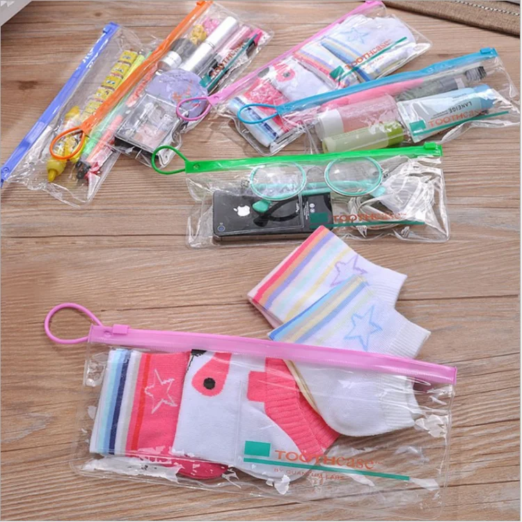 Clear Pvc Toothpaste Case Portable Pvc Plastic Ziplock Toothbrush Bag ...