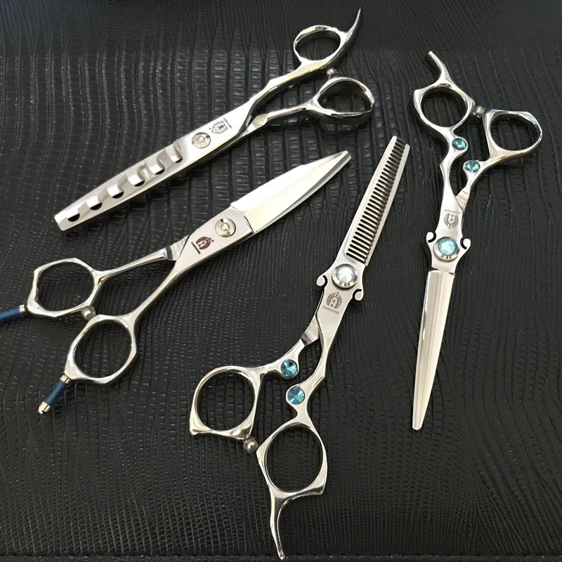 

Hairdressing Japanese Customized Steel Stainless Logo Style Cutting Scissors Barber Hair Shears, Silver