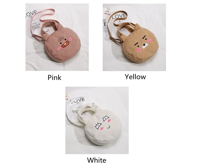 Ins cartoon plush messenger bag female cute chic student girl shoulder bag