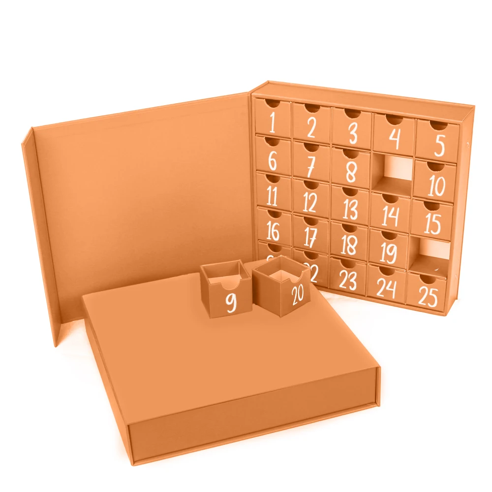 

Custom Logo Biodegradables Verpackung Karton Caja Imantada Emballage De Boite Advent Calendar Paper Box