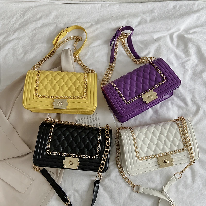 

2020 wholesale new design ladies women pu leather shoulder crossbody bag ladies handbags, Multicolor