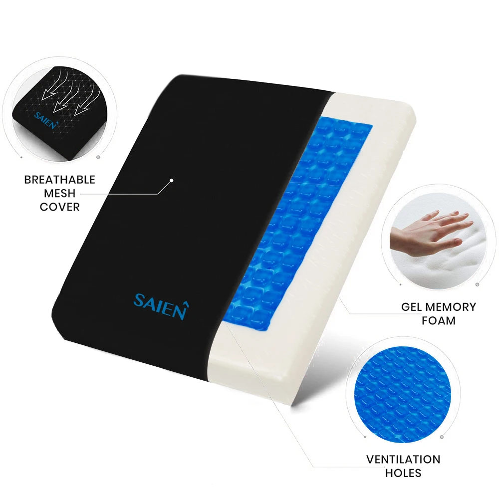 

Hot sale Memory Foam TPE Gel Memory Foam Cushion Comfort Coccyx Orthopedic Bicycle Gel Cushion