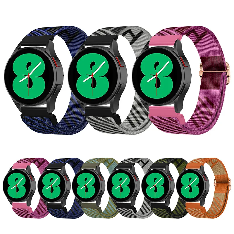 

2022 New Product  Woven Textile Jumping Single Tour Nylon Fabric Watch Band For Samsung Galaxy Watch Strap For Amazfit