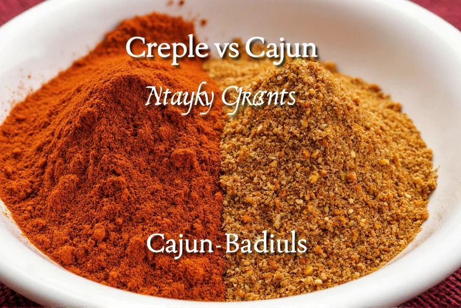 Louisiana spice map showing Cajun and Creole regions