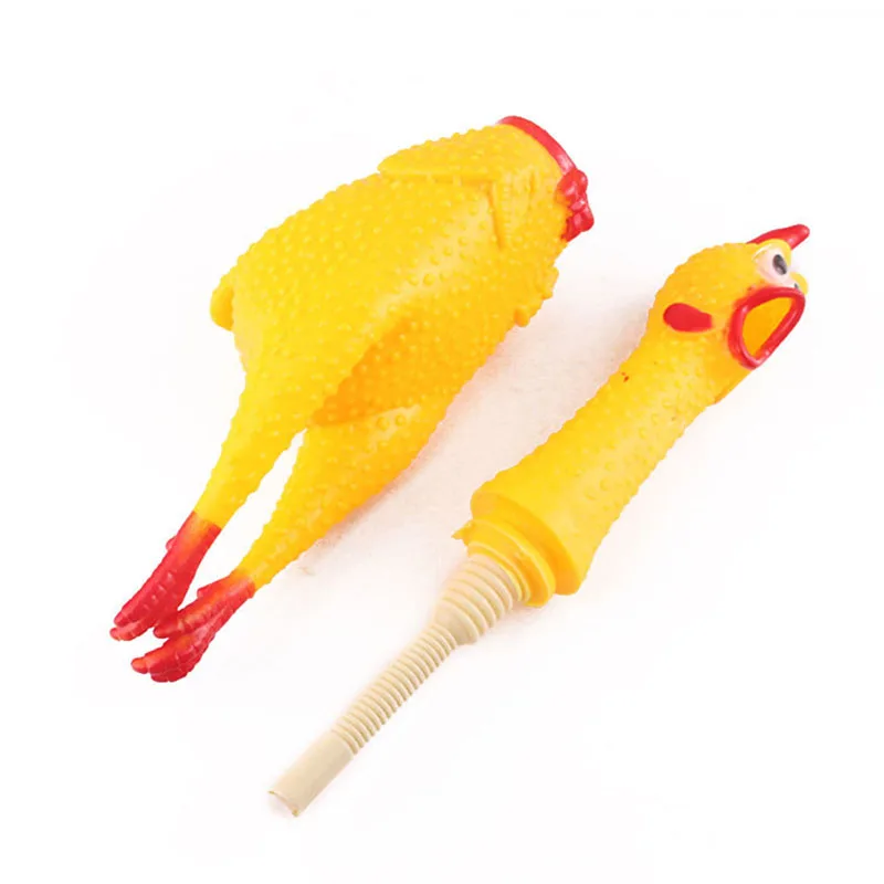 

Screaming Chicken Sound Toy Pets Dog Playing Chewing Toys Product Shrilling Decompression Tool Squeak Vent chicken, Yellow