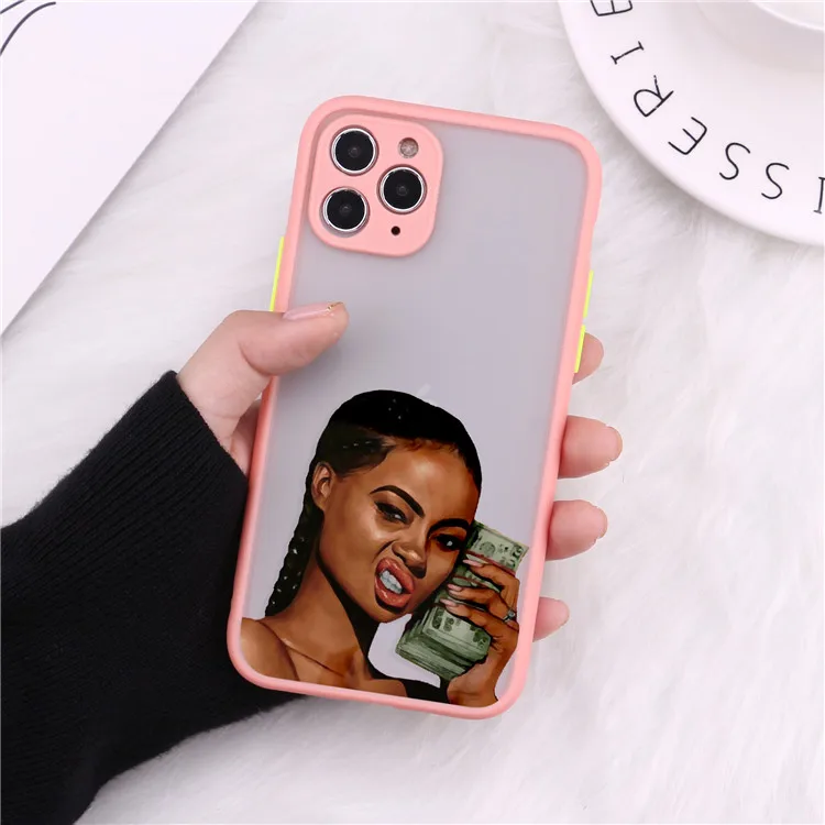 

Black Head girl Phone Case African people Phone Case for iPhone