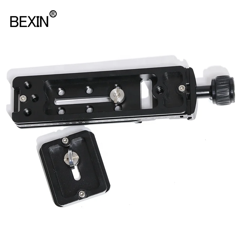 

BEXIN NNR-150A Quick Release Plate Clamp Adapter Aluminum Alloy with Bubble Level photographic Accessories for DSLR CameraTripod, Black