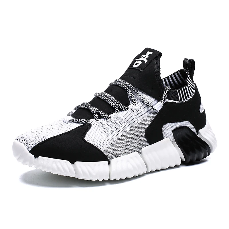 

Large Size Men'S Shoes Lightweight Sports Casual Running Shoes Wild Mesh Thick Bottom 3D Breathable Shoes