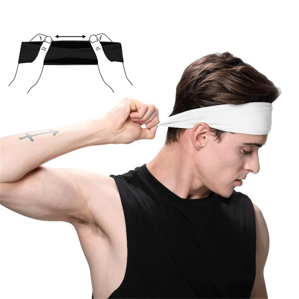 

TY Sweatband for Men Women Elastic Sport Hairbands Head Band Yoga Headbands wear Headwrap Sports Hair Accessories Safety Band, Customized