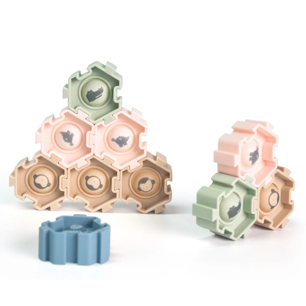 

Push Pop Bubble Sensory Toys Assembly DIY Building Blocks 3D Splicing Building Blocks Decompression Fidget Toy