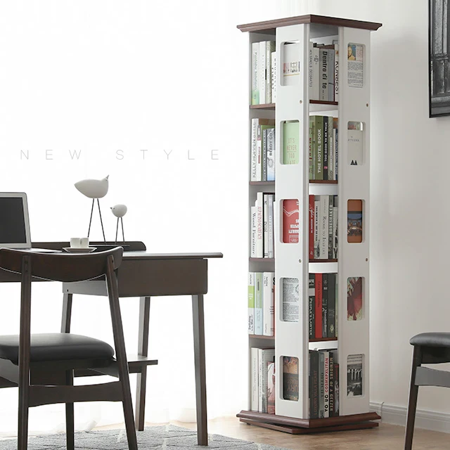 Lagerung Display Bücherregal Kinder Holz Drehbare Drehen Bibliothek