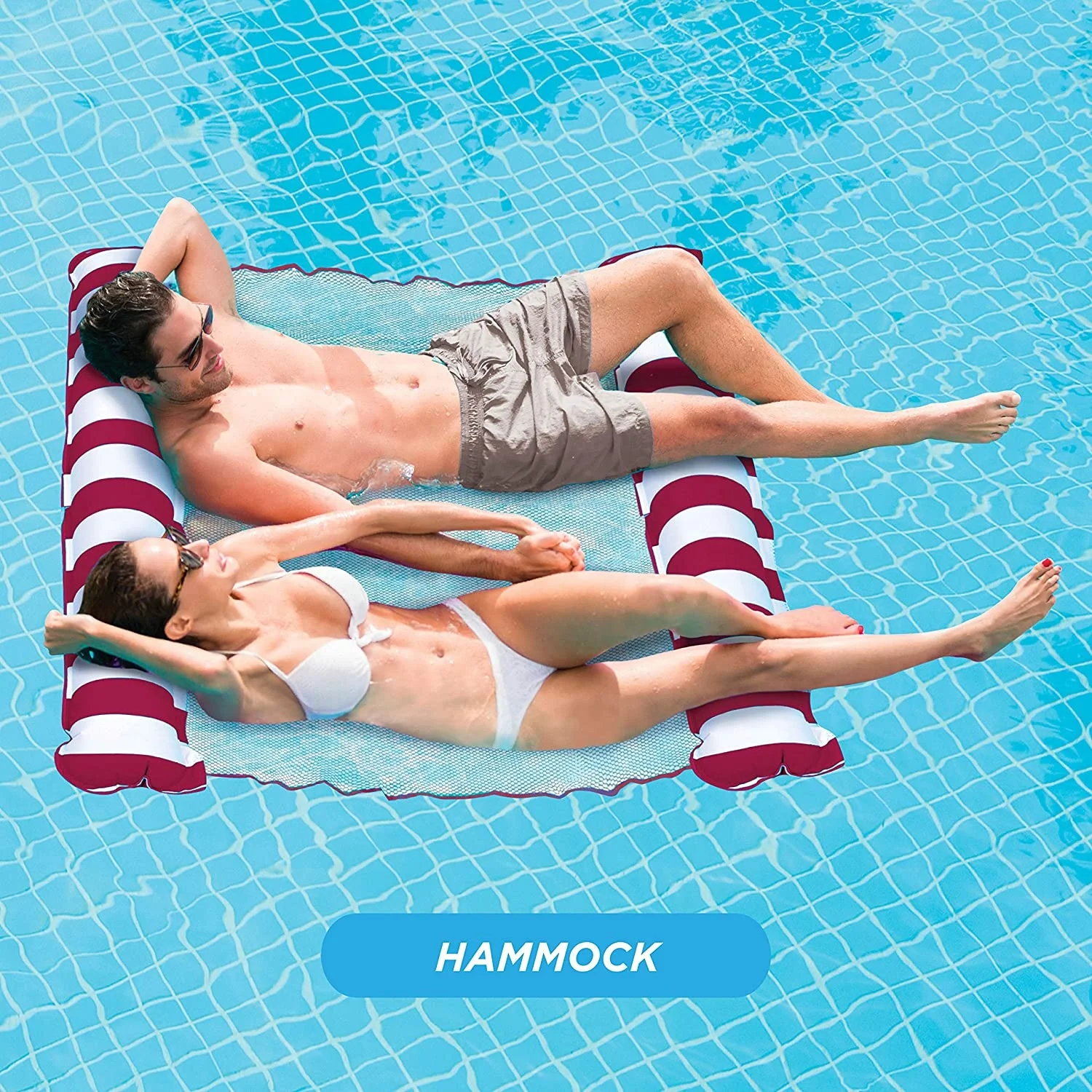 

Amazon Hot Sale kids adult Summer Water Lounger Floating Bed 1-2 Person Inflatable Pool Float Water Hammock