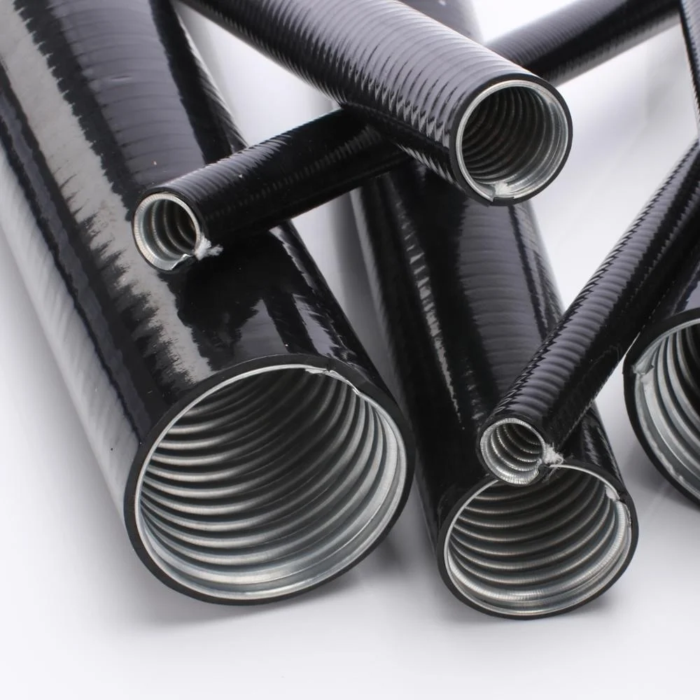 Waterproof Flat Surface Thick Pvc Coated Liquid Tight Flexible Conduits