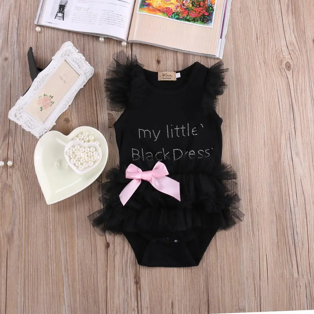 

hot lace black baby romper with my little black princess writing