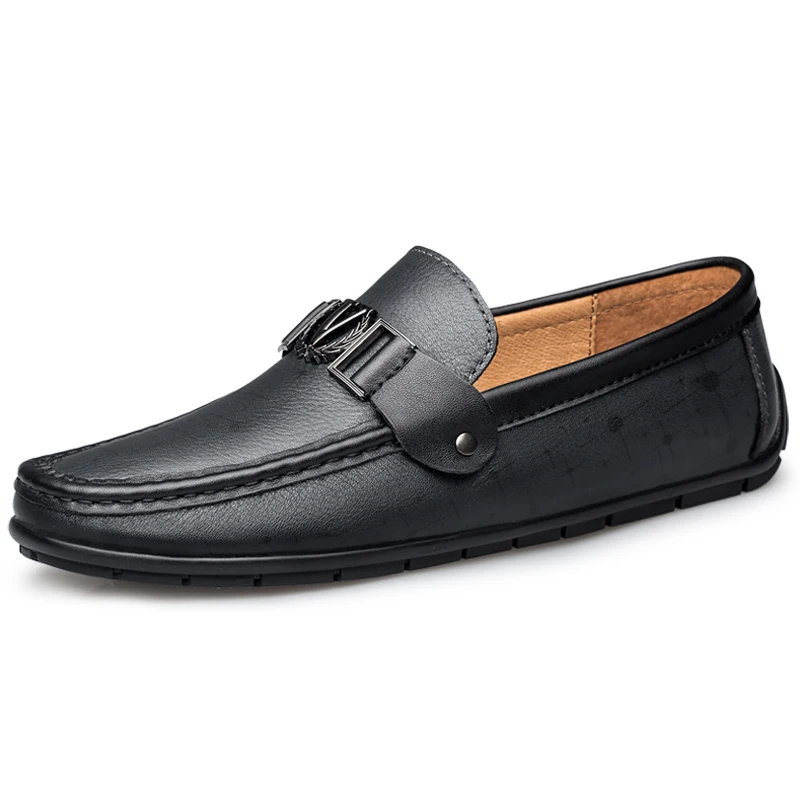 

Handmade New Style Fashion Genuine Leather Luxury Loafers designer Shoes for mens chinos 2021 famous brand, Black,brown,kaki,yellow