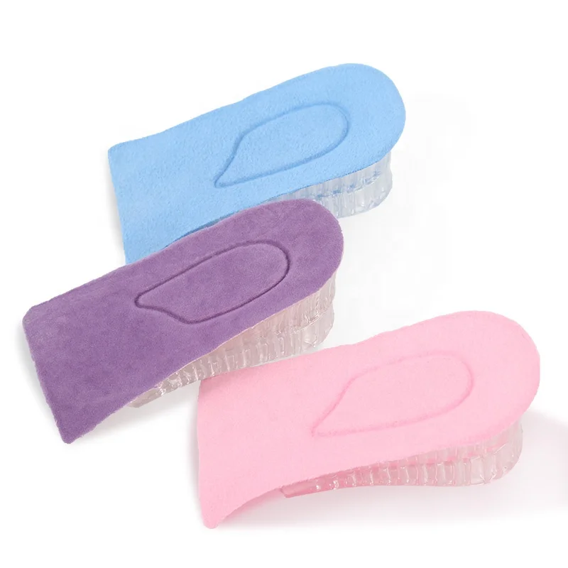

Top selling silica gel TPR 2 layer invisible increase height 4.2cm elevator silicone insole hidden insole for increase height, Customized accept