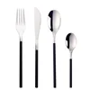 Dining Kitchen Utensils SS Cutlery hollow handle heavy set handmade stainless steel flatware from thailand Hotel Restaurant Cafe