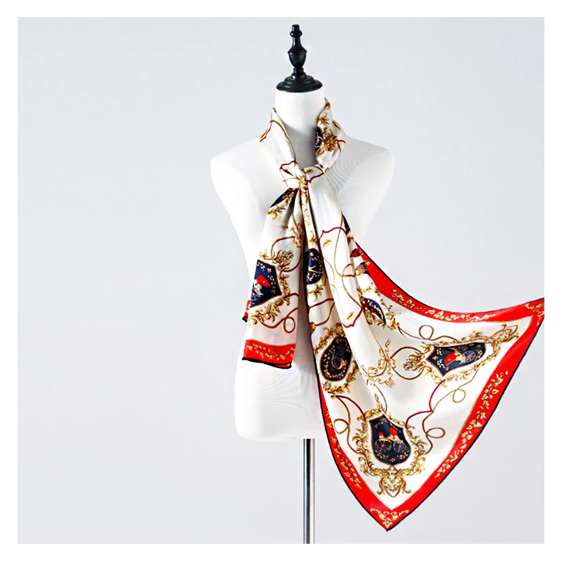 

Spring and summer 2021 new silk printed scarf women's shawl gift silk scarf