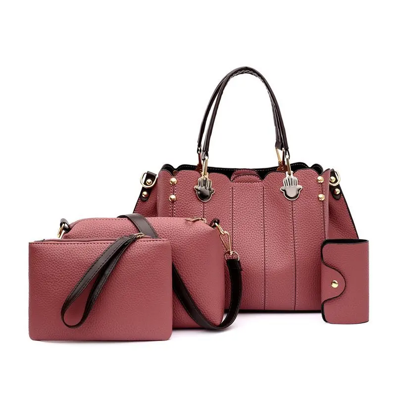 

Customized High Quality Women's Composite Bag 4 Piece Set Handbag Leather Shoulder Messenger Designer Tote Bag, Customizable
