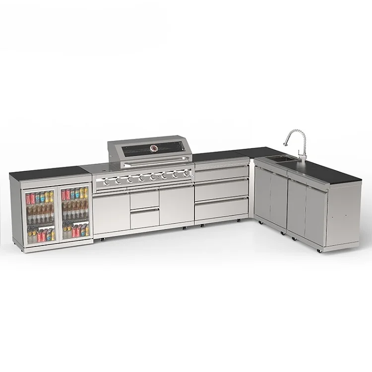 

Commercial Outdoor Kitchen Stainless Steel Cabinet BBQ Barbecue Grill