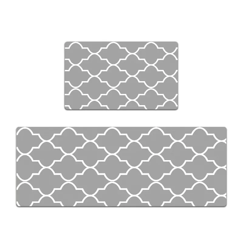 BUFU Modern Washable Cushioning Shock Absorption Foot Massage Anti-slip Stain Grease Resistant PVC Puzzle Thin Kitchen Mat