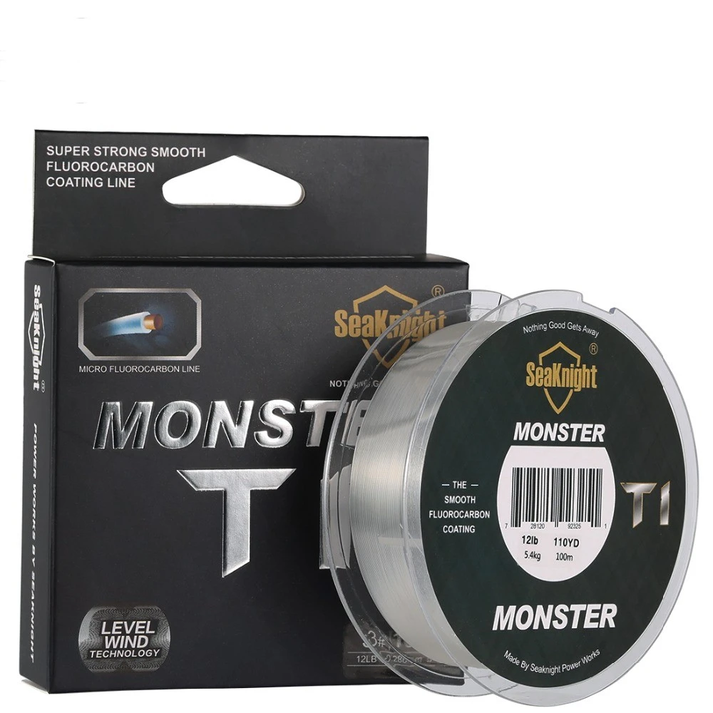 

Wholesale 100M MONSTER T1 Series Fluorocarbon Coating Fishing Line Monofilament Fishing Line Sinking braided fishing line