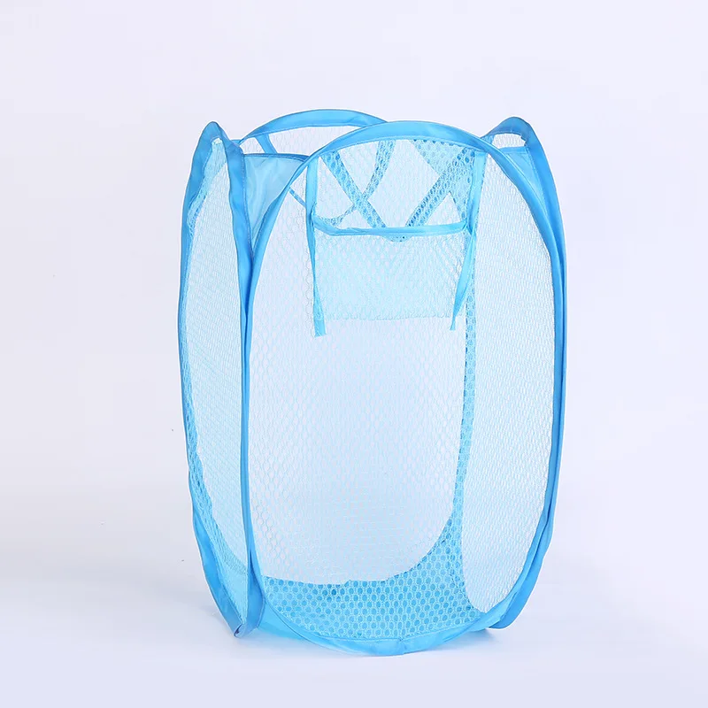 

Popup Laundry Hamper Folding Mesh Laundry Basket with Durable Handles for Kids Room College Dorm Travel