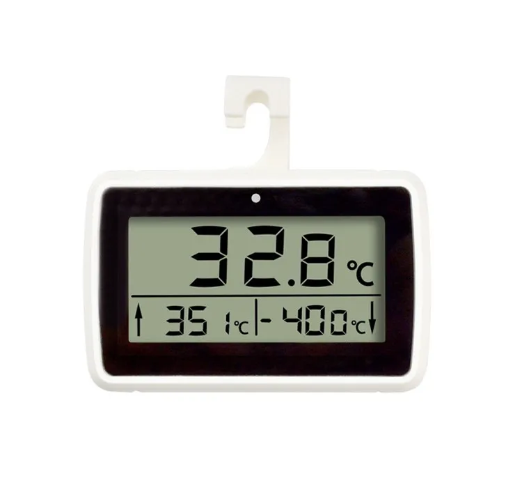 

Mini Handy Digital LCD Refrigerator Monitoring Display Humidity Detector Thermometer Sensor Hygrometer Gauge, White and black