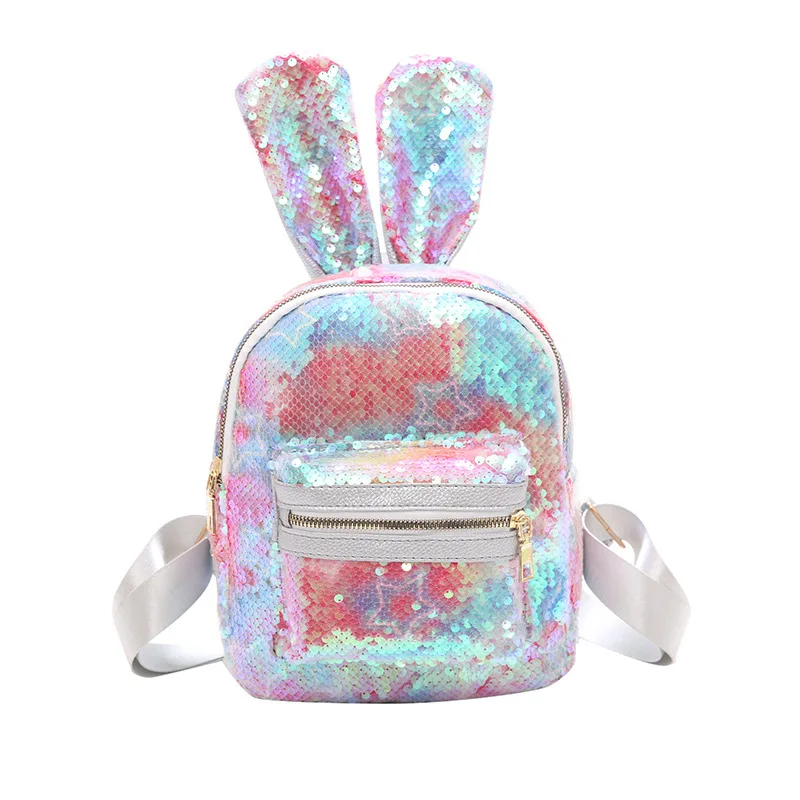 

Cute rabbit Small Kids Baby Book Backpack Sequin Primary Toddler School Bags kids backpack bling bling