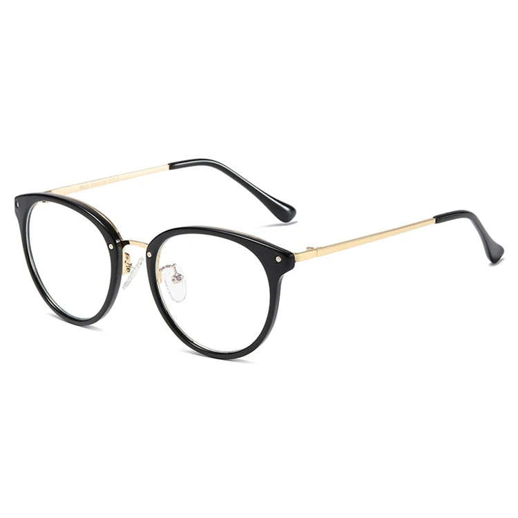 

Tr Blue Light Can Be Equipped With Myopia Semi-Metal Frame Flat Glasses Myopia Glasses Frame, 4 colors