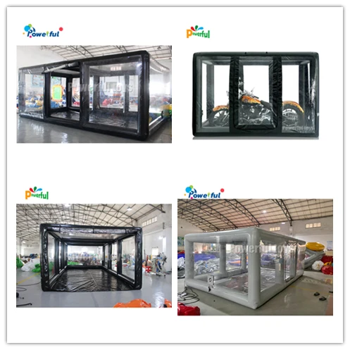 PVC inflatable garage tent for cars with transparent door