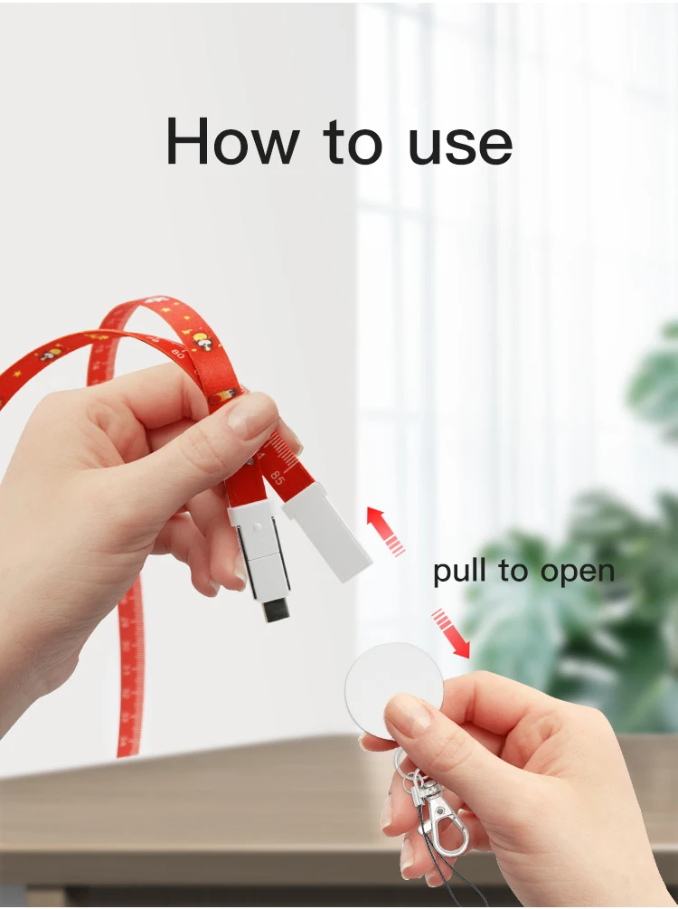 2019 Hot Sale Multifunction Nylon 3 in 1 Lanyard Charging Cable for Mobile Phone - ANKUX.COM