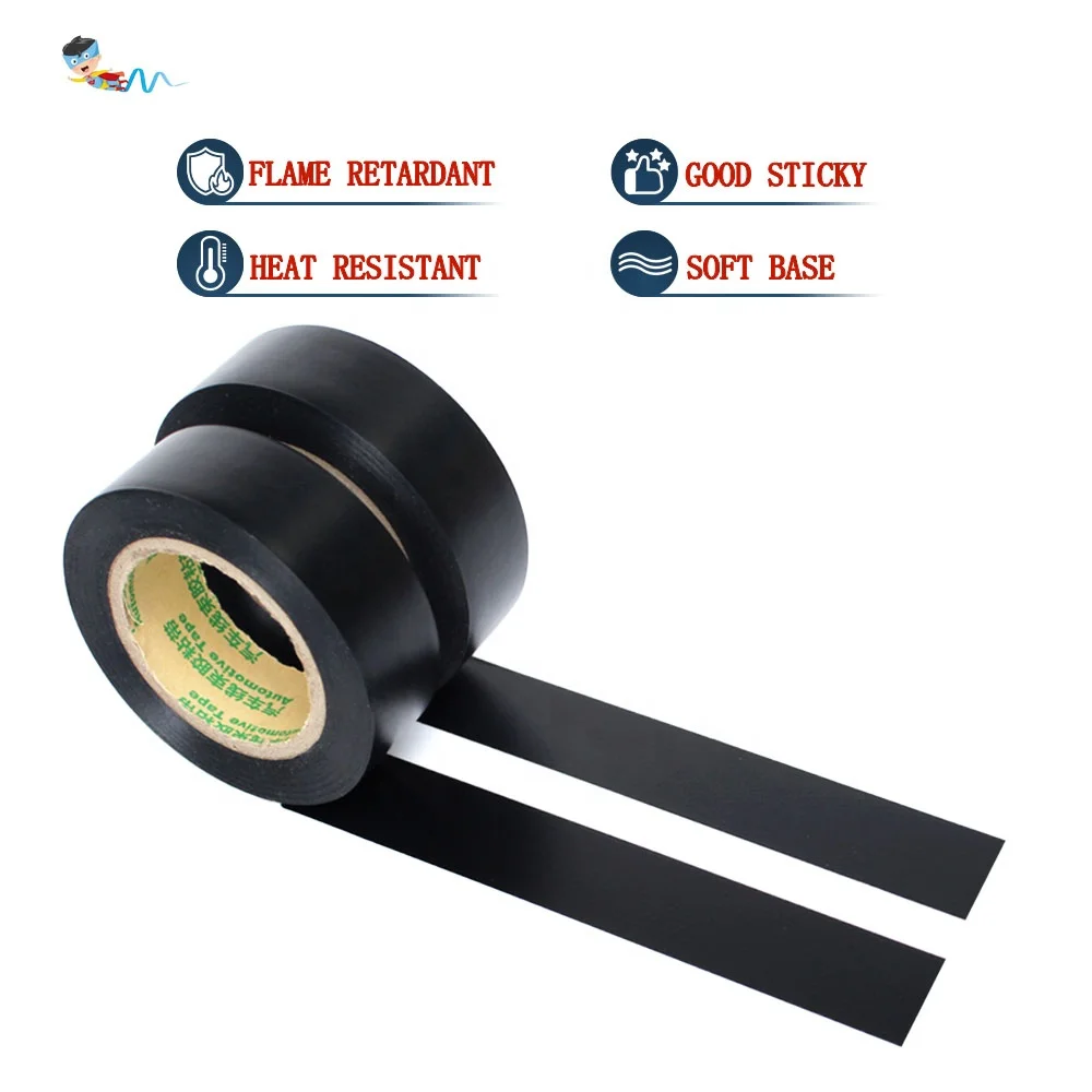 2- Flame Retardant PVC Film Base Auto Car Engine Wiring Wrapping Automotive Wire Harness Self Adhesive Tape