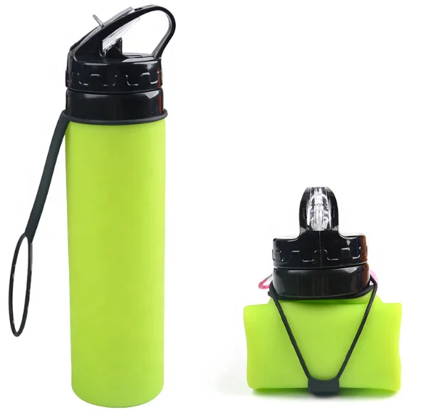 

Wholesale BPA Free Collapsible Silicone Water Bottle Eco Friendly Sports Folding Silicone Sports Water Bottle