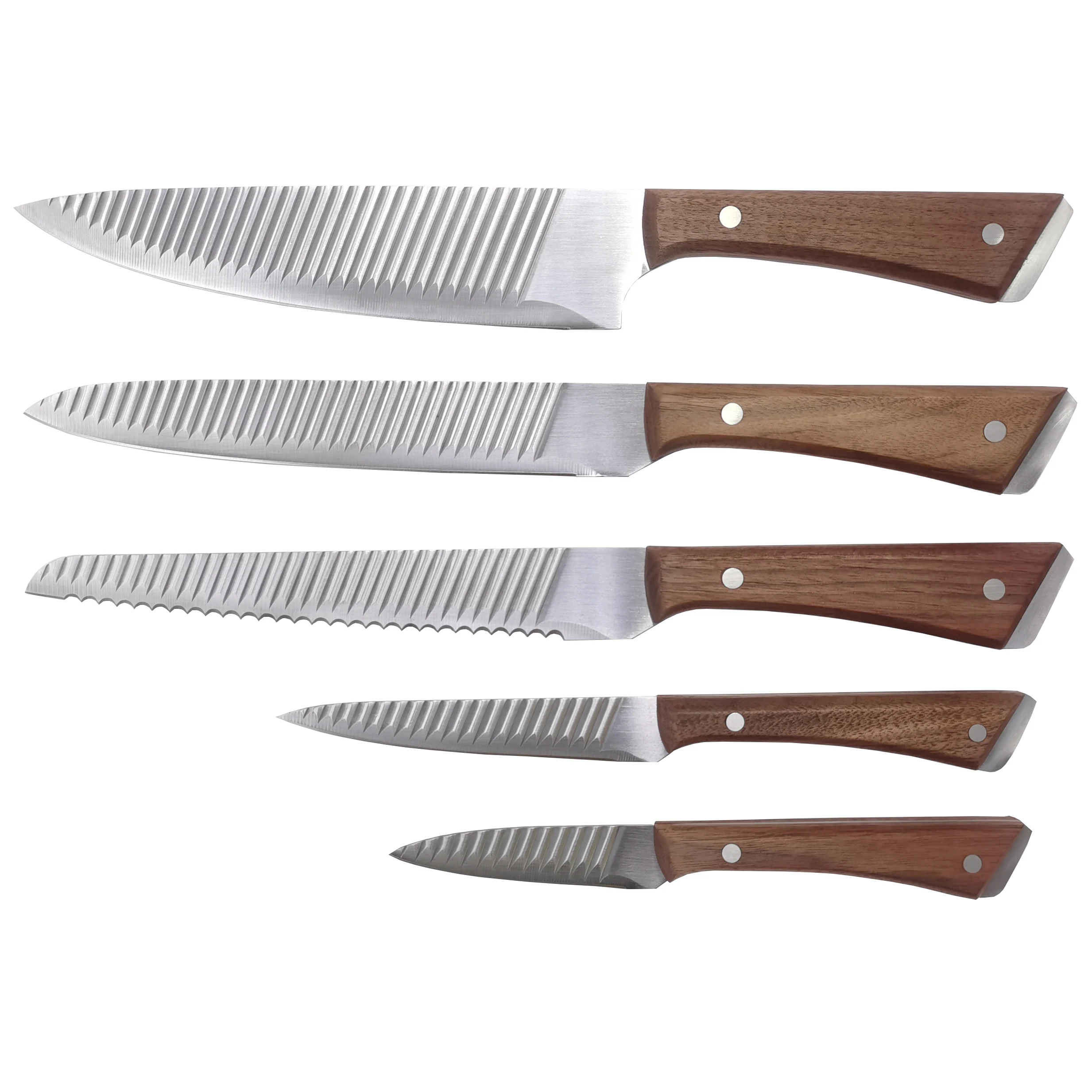 

2021 new design walnut wooden handle non stick function kitchen knife