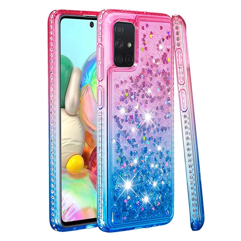 

Gradient Liquid Quicksand Soft Diamond Glitter Case For Samsung Galaxy A71 A51 A10e A20e M30s A10s M40 Note 10