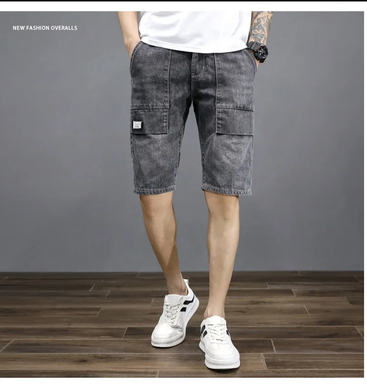

YD - 708 2021 New design high quality summer ripped retro classic straight with pocket vintage men denim shorts