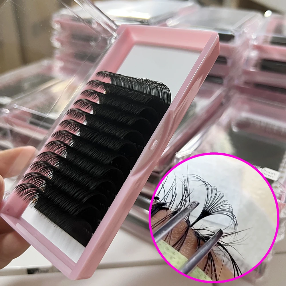 

Private Label Soft Matte Black Cashmere 5-25mm 0.03mm Lash Extension Volume Lash trays Korean Faux Mink Eyelash Extensions